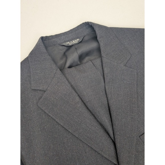 Jos A Bank Other - Jos A Bank Gray 100% Wool Suit Two Piece Mens 42R Regular Fit Dress Work